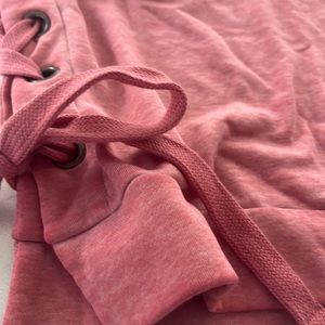 Pink Sweatshirt with Lace-up sides.